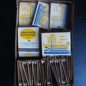 U.S. NAVAL HOSPITAL COMMISSIONED OFFICERS' MESS Matchbook Covers St. Albans, NY
